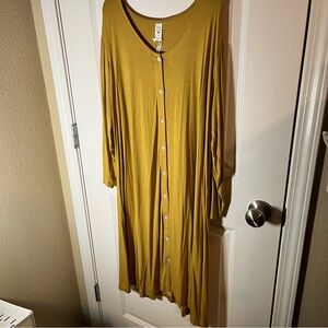 Kate Quinn Mustard Button-Down Dress